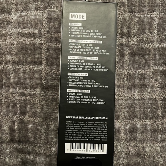 Marshall In-Ear Headphones, Model: MODE - Picture 2 of 4